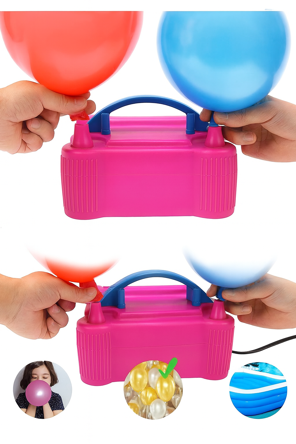 BreezyPump Party™ – Inflado Rápido y Sin Esfuerzo